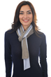 Cashmere & Yak accessories scarf mufflers luvo sky blue natural grey 164 x 26 cm